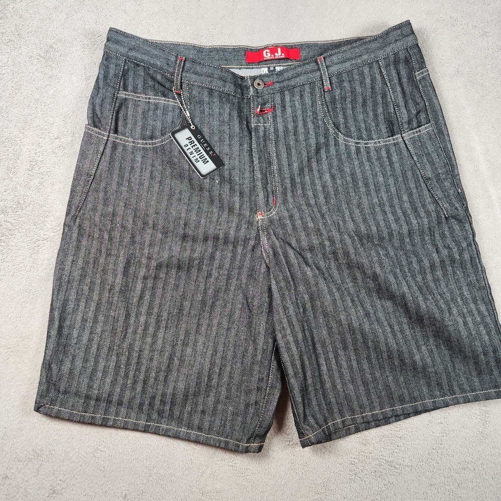 Vintage Guess Jeans Denim Shorts Mens size 38 Cotton Blend USA Retro Y2K Baggy